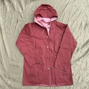Rainskins Rain Coat | Vintage Pink Vinyl Rain Coat | Size: M